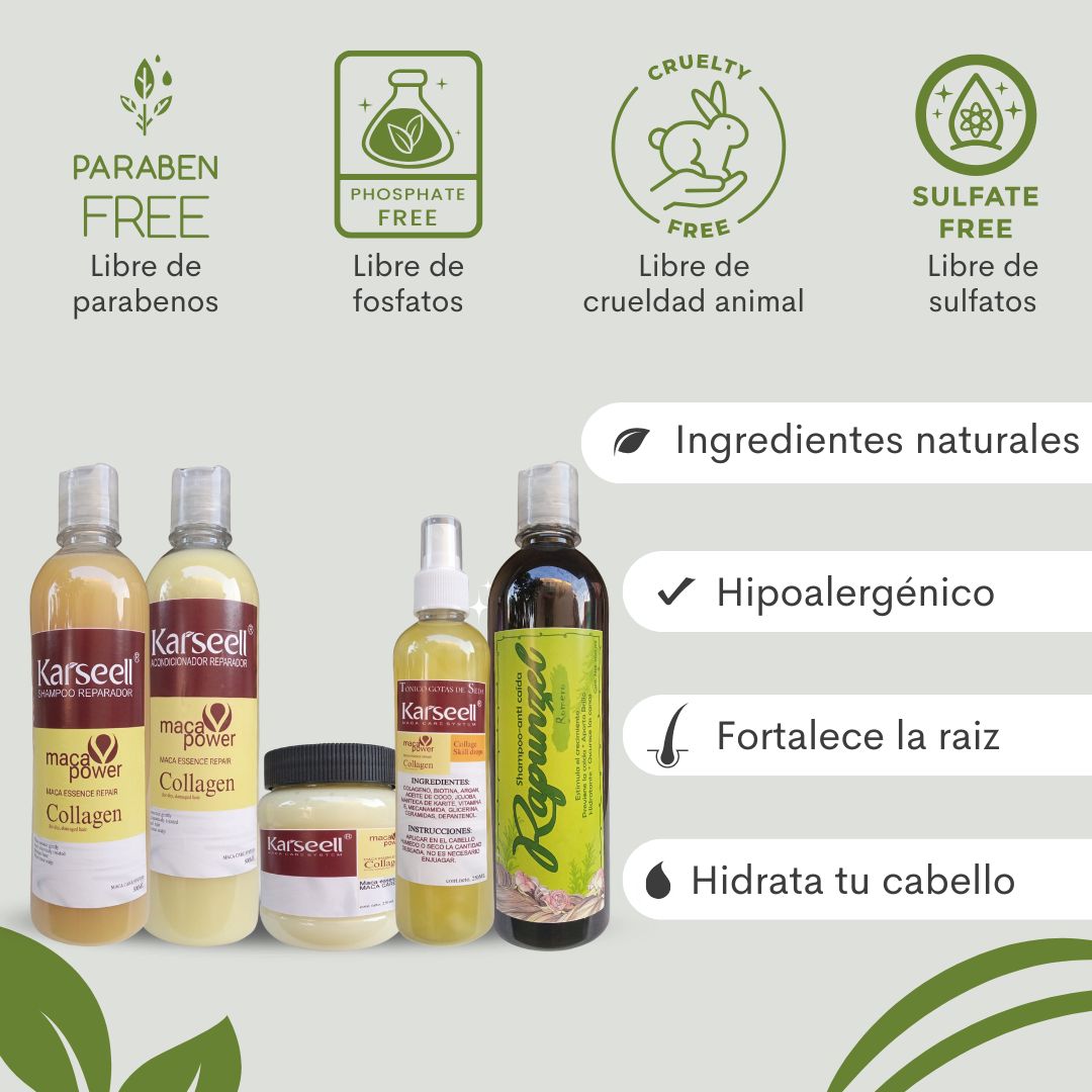 Kit Colágeno Reparación Intensiva (-10% OFF + ENVÍO GRATIS+ REGALO SHAMPOO ROMERO).