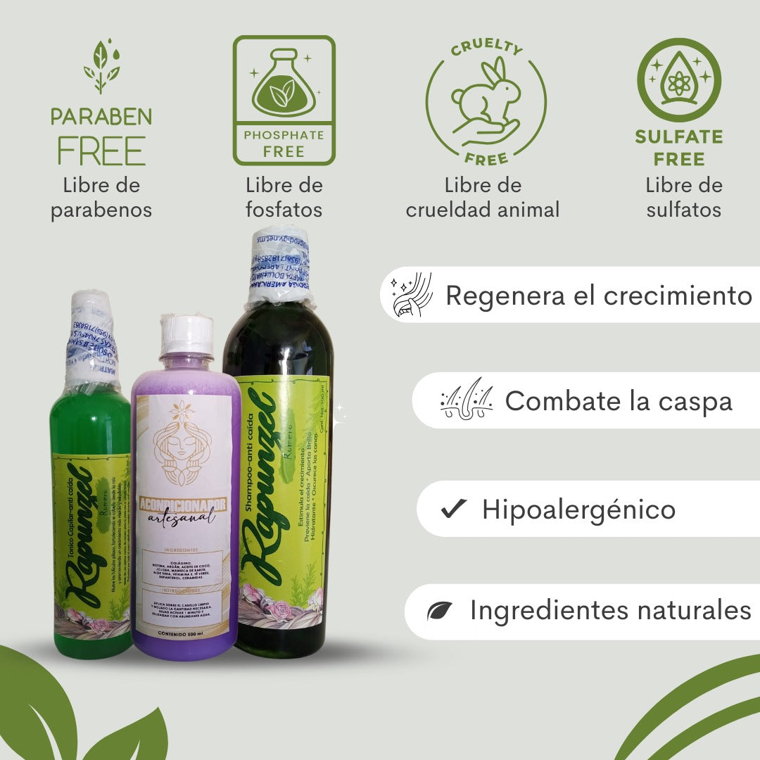 Kit Anti-Caída y Calvicie de Romero (-10% OFF + Envío Gratis + Regalo Sorpresa).