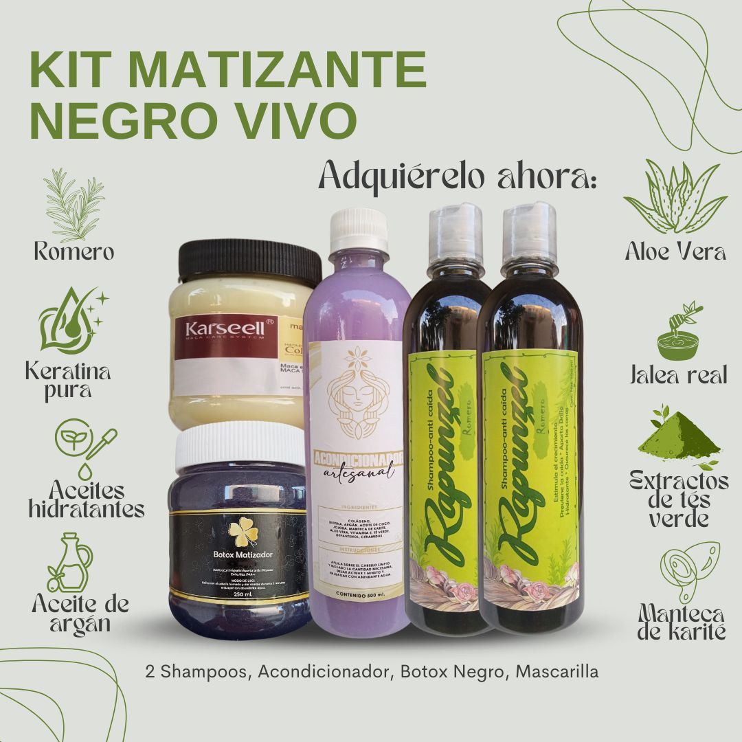 Kit Matizante Negro Vivo (25% OFF + ENVÌO GRATIS)